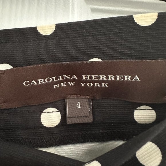 CAROLINA HERRERA POLKA-DOT PLEATED DAY SKIRT - SIZE 4 - Picture 10 of 13
